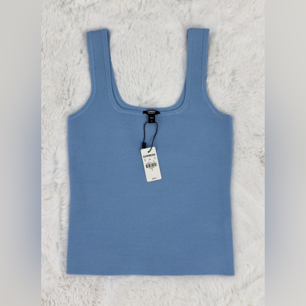 Nwt Express Body Contour Square Neck Sweater Tank